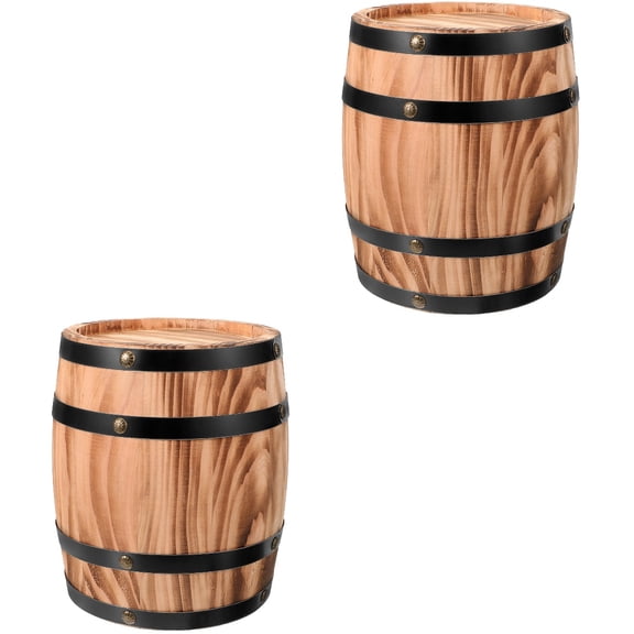 Raindrops 2-Pack Wooden Decorative Wood Wine Coffee Table Rustic Home Decor