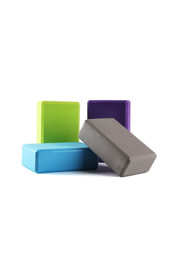 2-Pack Grey Yoga Blocks High Density Non- Cushions for Home and Studio Yoga Practice