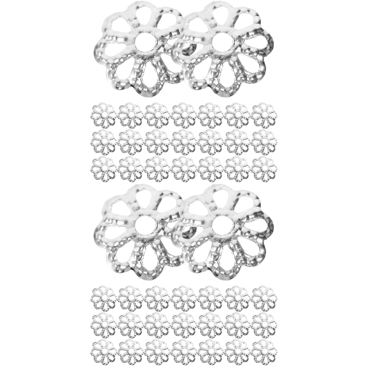 Raindrops 2 Pack Jewelry DIY Beads Caps Spacer End Tour Large Crimp Travel