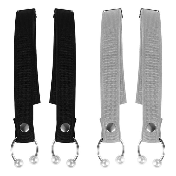 Raindrops 2 Pairs Adjustable Anti Slip High Heel Straps Elastic Gray Chic Design for Women Daily Use