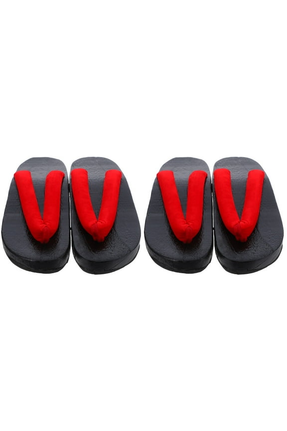 2 Pairs Men's Clogs and Sandals Slippers Set for Men and Boys, Comfortable Red Footwear