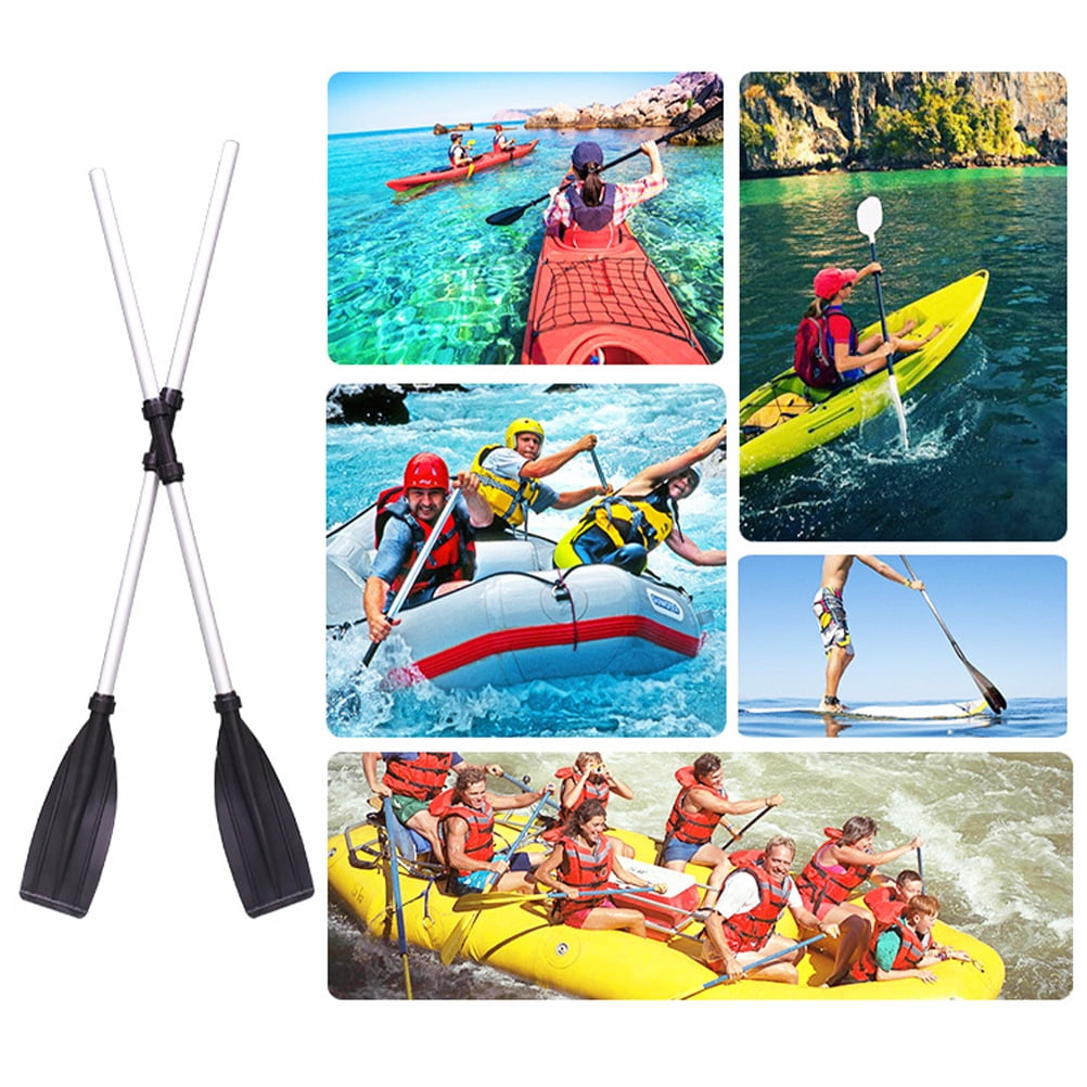 Raindrops 2 Pairs Detachable Aluminum Alloy Kayak Canoe Paddles for Water Sports, Lightweight 48.54x5.70x1.97 inches