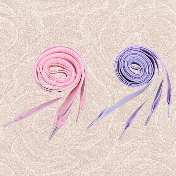 Raindrops Flat Ribbon 2 Pairs Stylish Fancy Laces for Work Shoes and Casual Wear