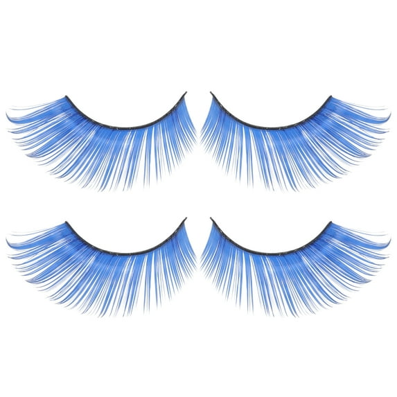 Raindrops 2 Pairs Halloween Blue Eyelashes False Eyelashes Exaggerated Eye Lashes