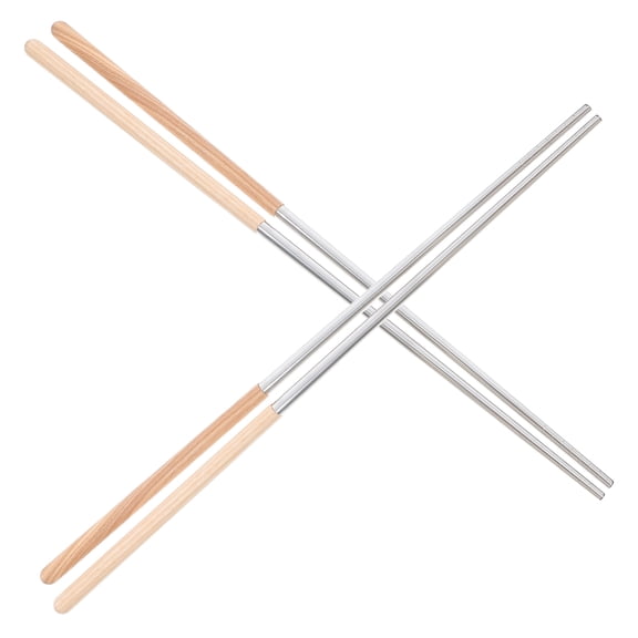 Raindrops 2 Pairs Large Extended Hot Pot Chopsticks Household Chopsticks 38.50X0.80X0.80CM