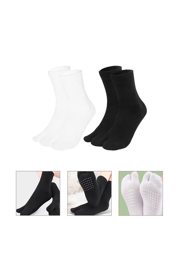 2 Pairs Toe Socks for Men with Split Toe Design and Pressure Relief Function