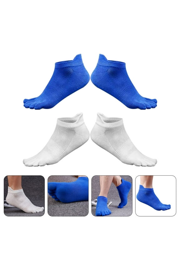 2 Pairs Toeless Socks for Men Men's Breathable Man