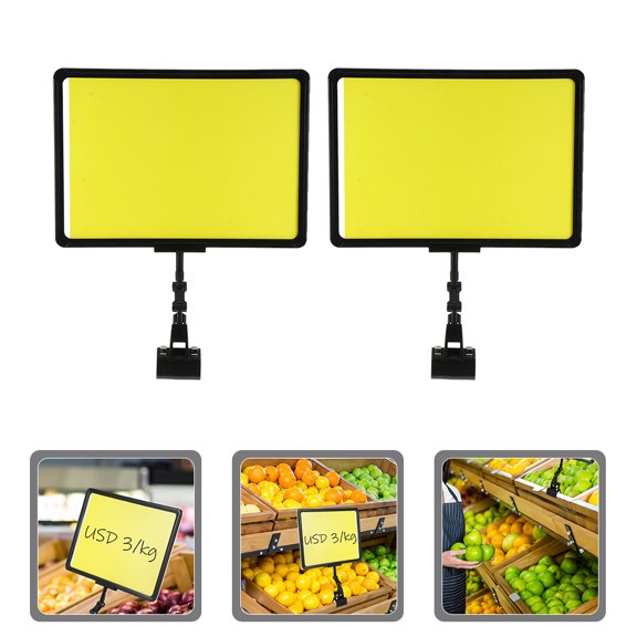 Raindrops 2 Pcs Advertising Price Tag Fruit and Vegetable Board