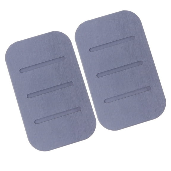 Raindrops Bath Mat Fast Drying Soap Pad Diatomite 2Pcs Grey
