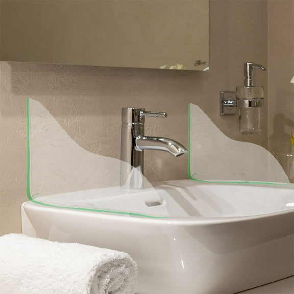 Raindrops 2 Pcs Bathroom Sink Water Splash Guard Kitchen Backsplash