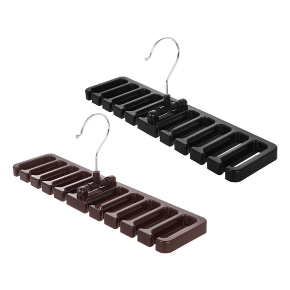 Raindrops Multi Color Belt and Tie Organizer with ABS Iron Material for Closet Storage 2 Pieces