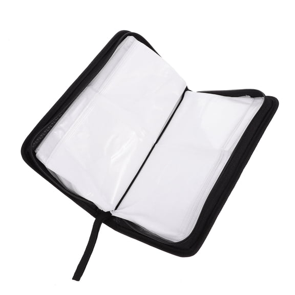 LABRIMP PU CD DVD Disc Holder Case, Travel Storage Organizer, 2 Pieces Protective Carrying Case for General Use