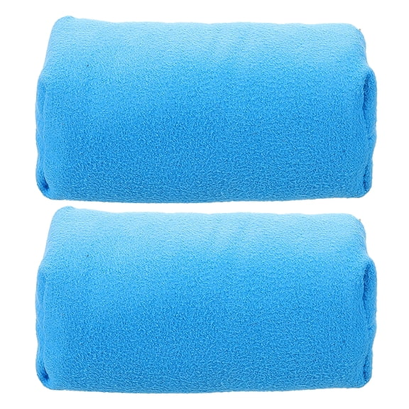 Raindrops  2 Pcs Buffing Sponge Pad Tire Dressing Applicator Vacuum Dryer Waxing Blue