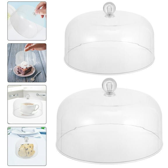 Houderco Food Protection Cake Lids 2Pcs 6.7X6.7X3.5In For Bakeries Pool Parties