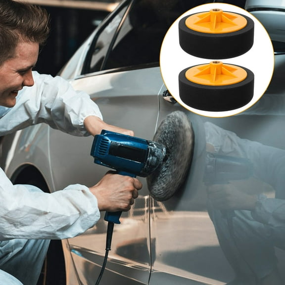 Raindrops 2 Pcs Car Polisher Drill Attachment Chamois Waxing Polishing