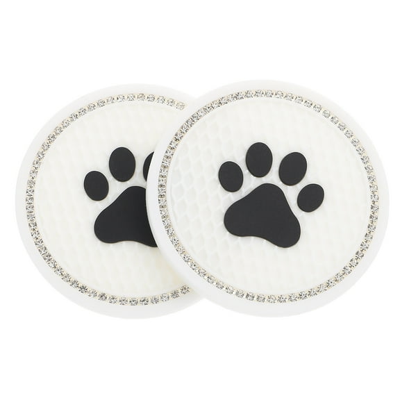 Raindrops  2 Pcs Cat Car Coaster Cup Protectors PVC Coasters