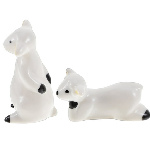 Raindrops 2 Pcs Ceramic Lamb Ornaments Sheep Figurine Gift for Animal Lovers