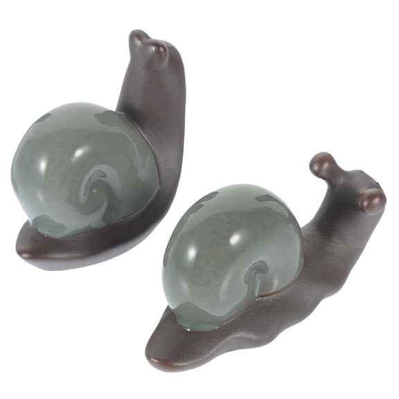 Houderco Kitschy Decor Ceramic Snail 2Set 2.2x2x1.2in