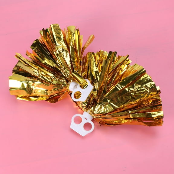 Raindrops 2 Pcs Golden Cheer Poms Party Favors Cheerleader Accessories for Cheerleading Events