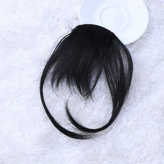 Raindrops 2 Pcs Clip on Fringe Front Hair Bangs Clips for Girls Woman