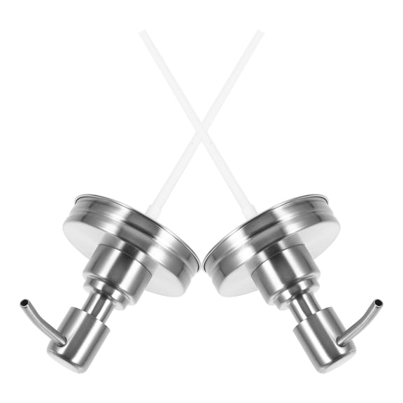 Raindrops Stainless Steel Dispenser Pumps Liquid Dispenser Supplies Plastic 2Pcs 8.65X2.87X2.87in
