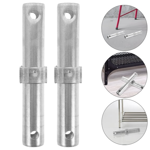 FOMIYES 2Pcs Durable Plated Silver Metal Scaffold Locking Pin with Spring Retainer for Safety Use