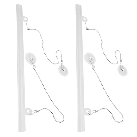 Raindrops 2-Piece Picture Rail Hanging System with Rod for Posters and Wall Decor Display