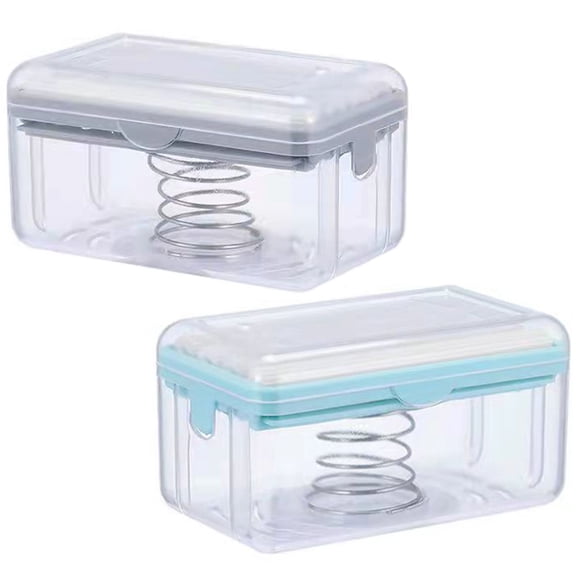 Raindrops 2-Pack Automatic Foam Soap Dispensers with Sink Soap Holders and Drainers for Home, Travel, Bathroom, Kitchen Use
