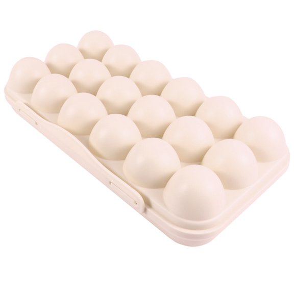 Raindrops  2 Pcs Egg Lock Container Kitchen Tray Deviled with Lid Ring Khaki