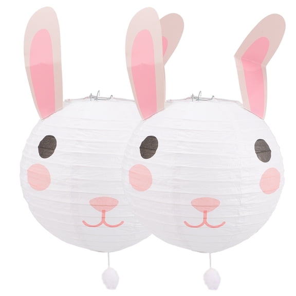 Kitandove Hanging Lanterns Reusable Rabbit Shaped 2Pcs Jungle Theme Party