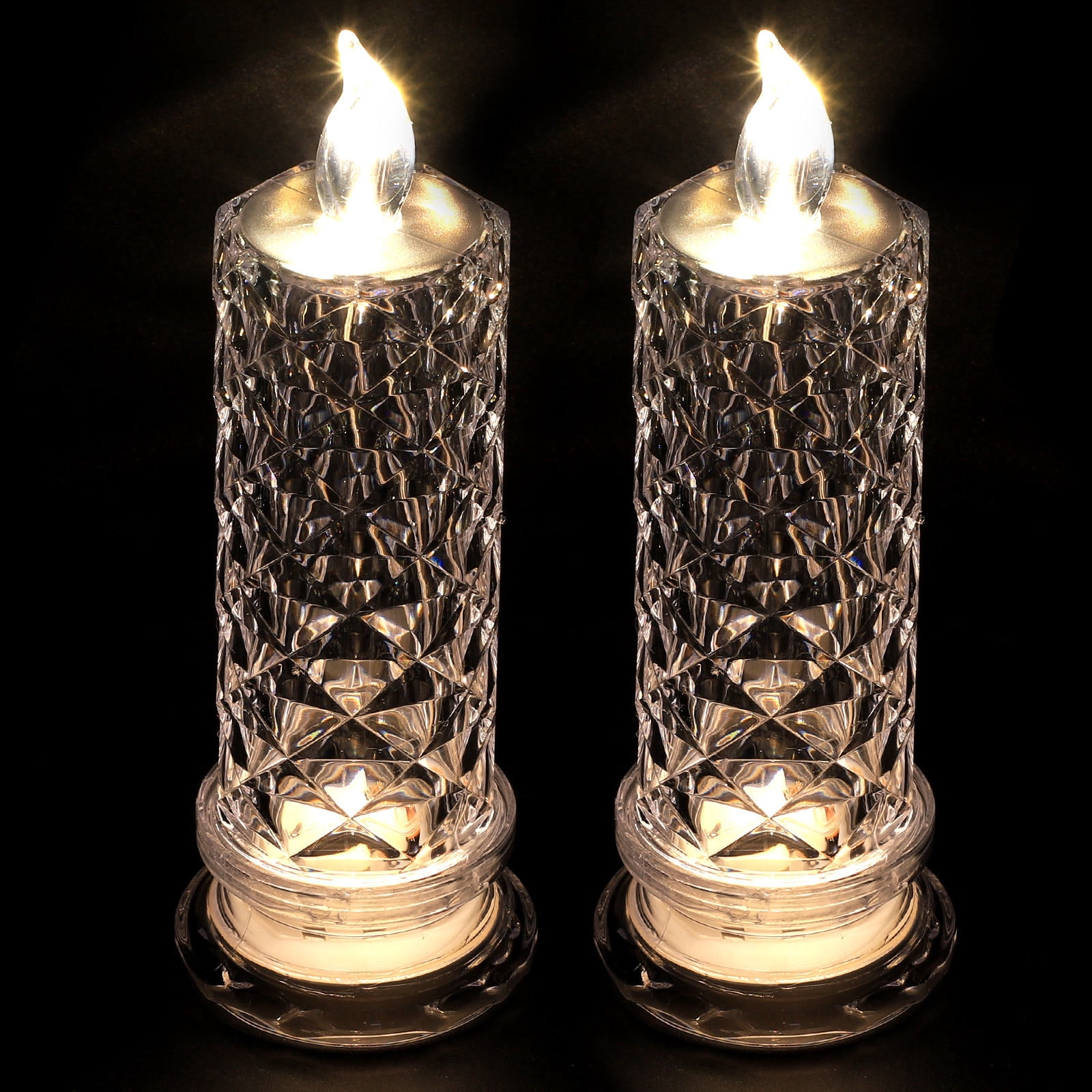 Raindrops  2 Pcs Electronic Candle Light Rechargeable Candles Electric