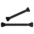 thumbnail image 1 of Raindrops  2 Pcs Extendable Clothes Rail Adjustable Tension Curtain Rod Extension for Shower Black, 1 of 8