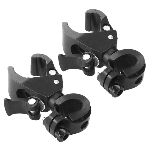 Raindrops  2 Pcs Flashlight Mounting Clips Bike Torch Holder Bracket Black