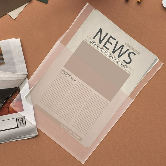 Raindrops 2 Pcs Folder Holder Magazine File Plastic Office Transparent