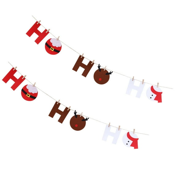 Raindrops 2-Pack Christmas Nonwoven Hanging Banners in Assorted Colors for Holiday Party Decoration and Festive Decor