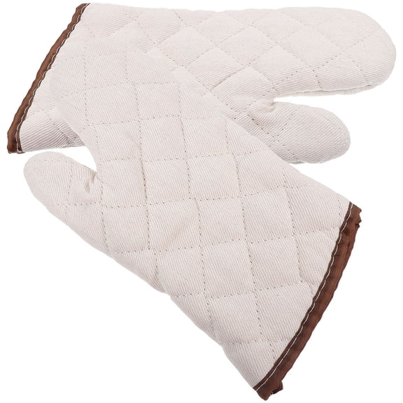 Raindrops 2 Pcs Gloves for Oven Bakeware Anti Scald Gloves Work 26.50X16.30X2.50CM White
