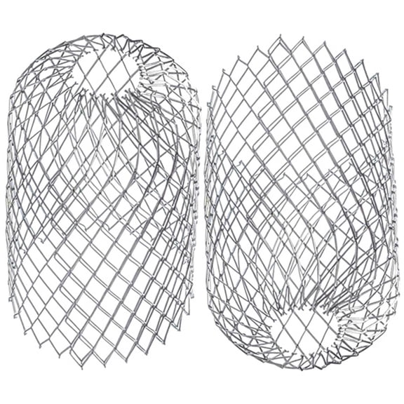 Raindrops 2 Pcs Gutter Blockage Guard Filter Catcher Mesh Drain Basket Silver