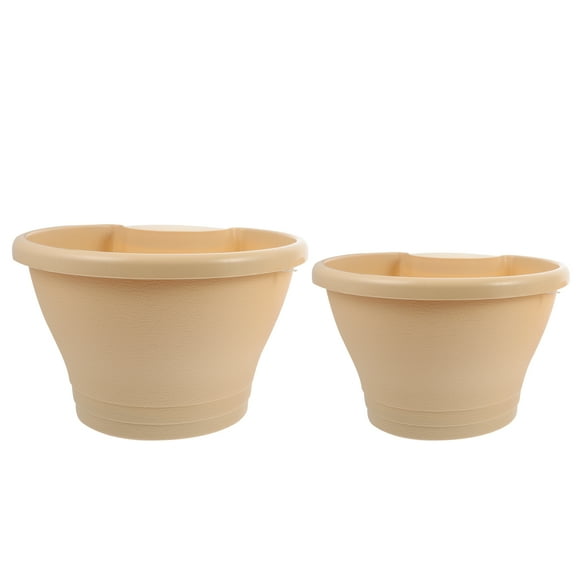 Raindrops 2 Pcs Hanger Downpipe Flower Pot Rustic Style Flower Pot 30X30CM Beige