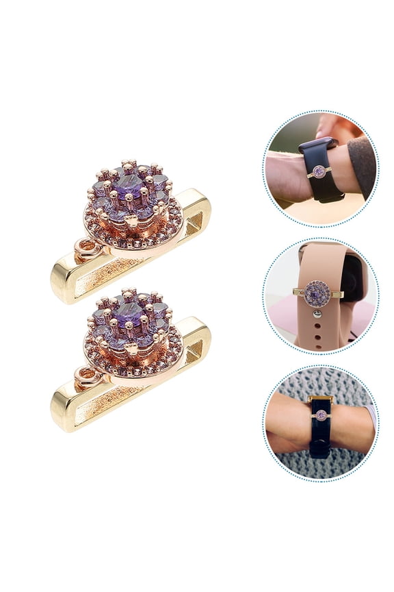 Metal Watch Strap Charms Accessories for Daily Use, 2 Pieces, 0.9 x 0.3 Inch, and Stylish