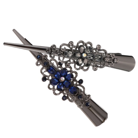 Raindrops  2 Pcs Horn Clip Hair Clips for Wet Travel Women's Miss