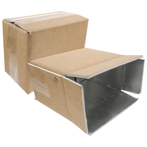 Raindrops 2 Pcs Insulated Express Box 22.00X15.50X11.80CM Brown