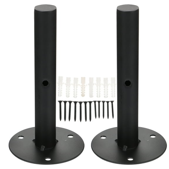 Raindrops 2 Pcs Iron Brackets Shelves Ladder Wall Mounted Shelving Black