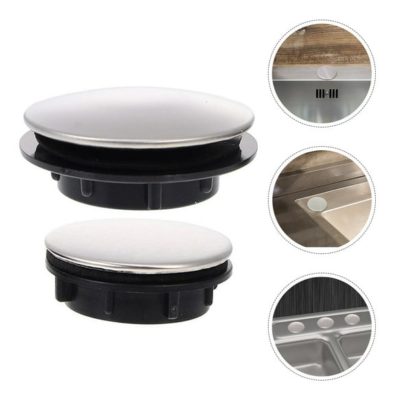 Raindrops  2 Pcs Metal Hole Cover Kitchen Plug Sink Plugs for Holes Replacement