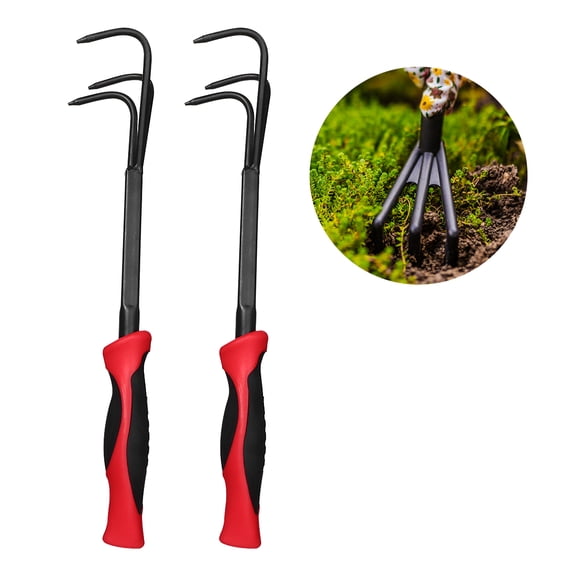 Raindrops 2 Pcs Mini Garden Rake Agricultural Gardening Tools Portable Child