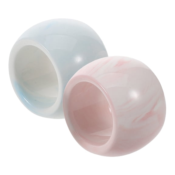 Raindrops 2pcs Small Ceramic Toothbrush Holder Stand for Bathroom Vanity Countertop Versatile Storage Aesthetic Base