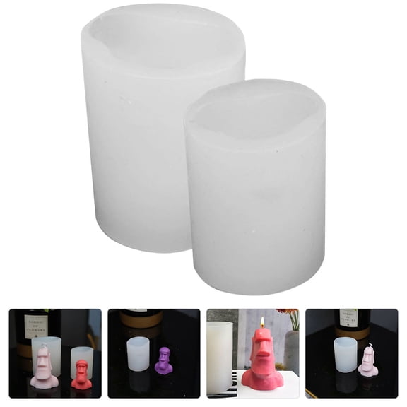 SHOWERORO Silicone Molds for Epoxy Resin White 2Pcs 8.3x7.2x6.2in Statues