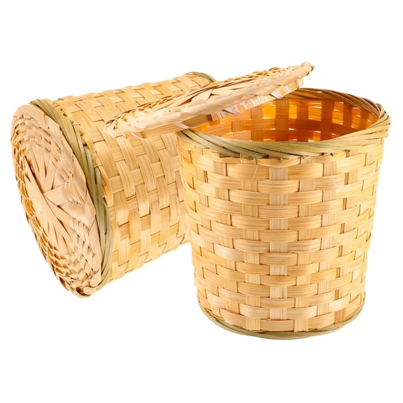 USHOBE Woven Vegetable Basket Beige Egg Storage 2Pcs 7.09X7.09X6.10in