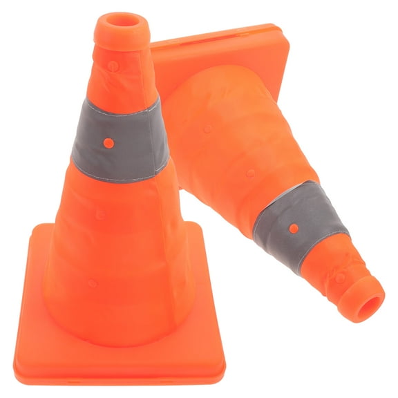 Raindrops  2 Pcs Orange Collapsible Traffic Safety Cone Telescopic Road