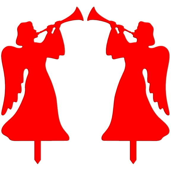 Raindrops Angel Sign Yard Decorations Made of Acrylic Red Color for Garden Courtyard Festive Atmosphere