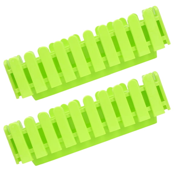 CRILSTYLEO 2Pcs Plastic Flower Container Green Rectangular Planter Boxes Outdoor Planting